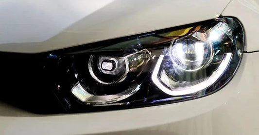 Lampy Przednie do VW Scirocco LED z DRL i Projektorową Soczewką (2008-2018) - Multigenus