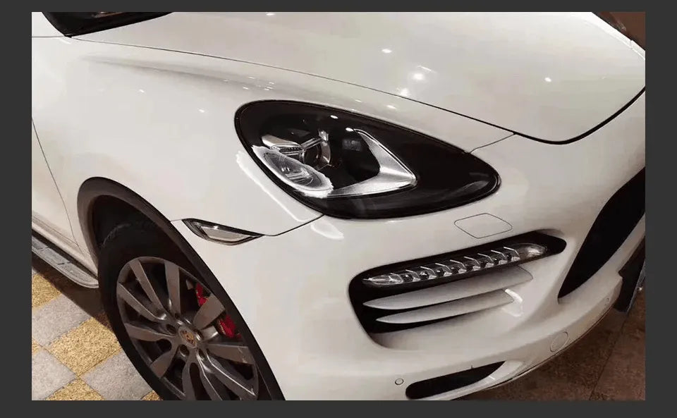 Stylizowane Lampy Przednie do Porsche Cayenne LED z Projektorową Soczewką i DRL (2011-2018) Cayenne GTS - Multigenus