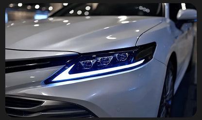 Stylizowane Lampy Przednie do Toyota Camry V60 LED z Projektorową Soczewką (2018-2021) XSE XLE SE LE - Multigenus