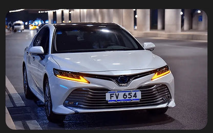 Stylizowane Lampy Przednie do Toyota Camry V60 LED z Projektorową Soczewką (2018-2021) XSE XLE SE LE - Multigenus