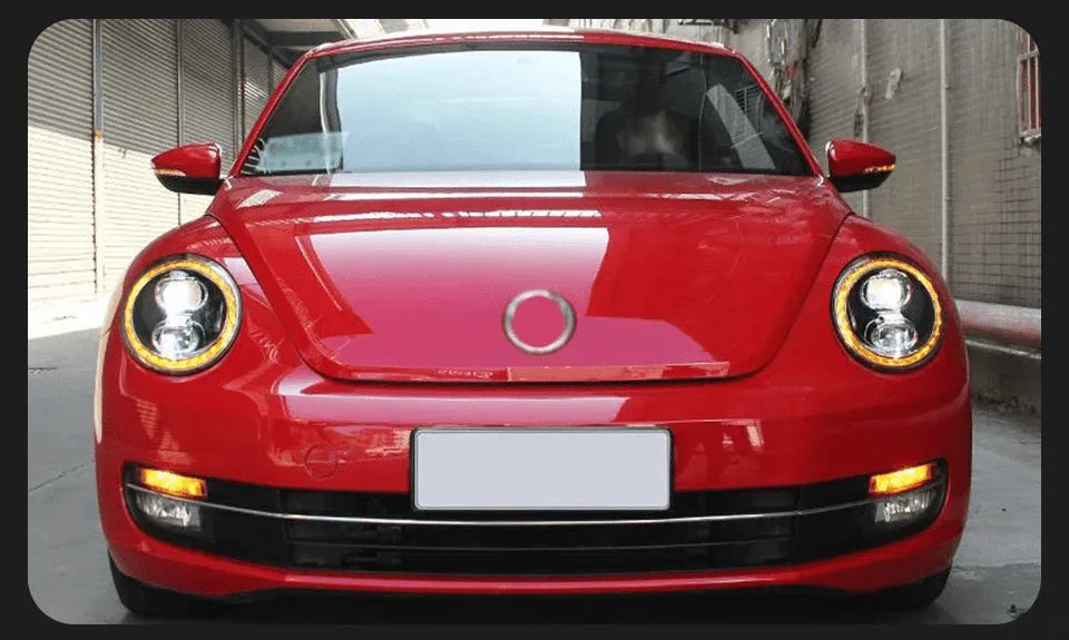 Stylizowane Lampy Przednie do VW Beetle LED z Projektorową Soczewką i DRL (2013-2020) - Multigenus