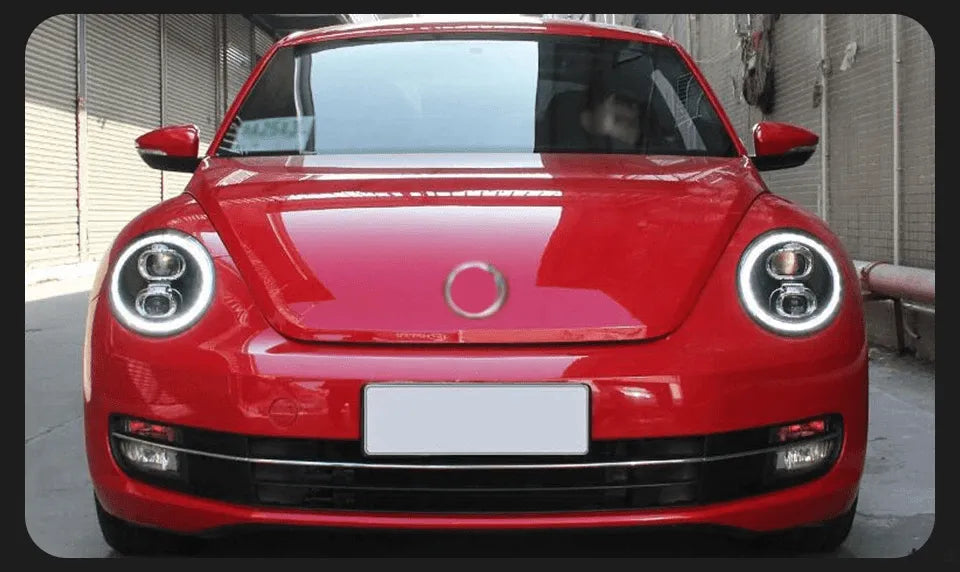 Stylizowane Lampy Przednie do VW Beetle LED z Projektorową Soczewką i DRL (2013-2020) - Multigenus