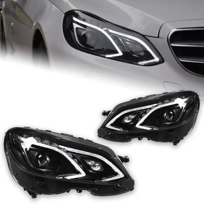 Stylizowane Lampy Przednie do Mercedes E LED z DRL i HID Bi-Xenon W212 E200 E300 E260 (2009-2016) W211 - Multigenus