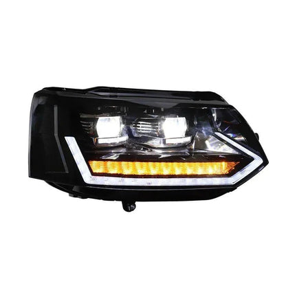 Lampy Przednie do VW Multivan T5 LED z Projektorową Soczewką, Animacją Dynamicznego Sygnału i DRL (2014-2019) - Multigenus