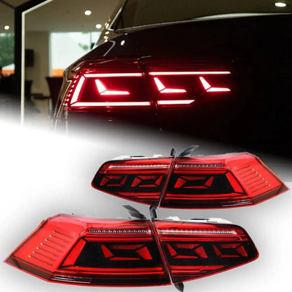 Lampy Tylne do VW Passat B8 LED z DRL, Dynamicznym Sygnałem, Hamulcem i Cofaniem (2015-2019) - Multigenus