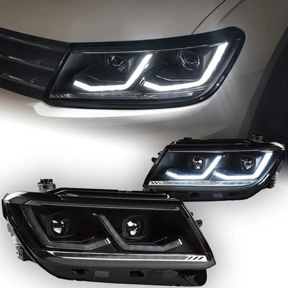 Lampy Przednie do VW Tiguan LED z Projektorową Soczewką, Dynamicznym Sygnałem i DRL (2017-2020) - Multigenus